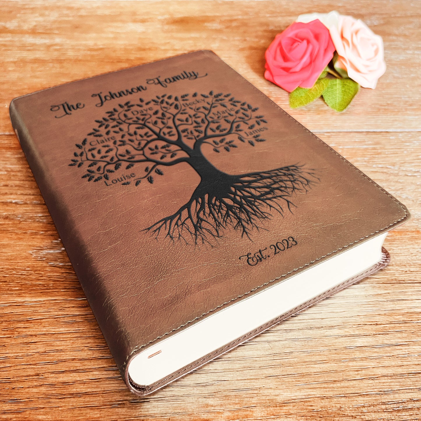 Personalized Family Bible, Custom ESV Single Column Journaling Family Bible, Engraved Bible, Wedding Gifts Christian Gifts Anniversary Gifts - Aylev