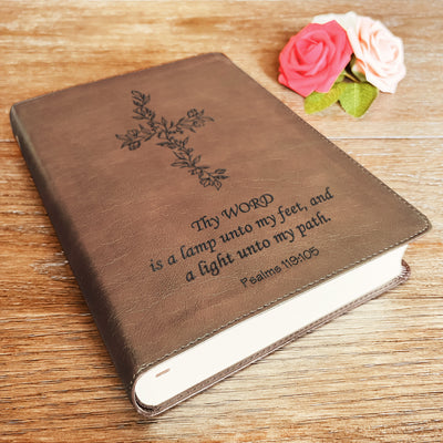 Custom ESV Bible | ESV Journaling Bible | Custom Engraved English Standard Version Christian Gifts Baptism Gifts ESV Bible Women