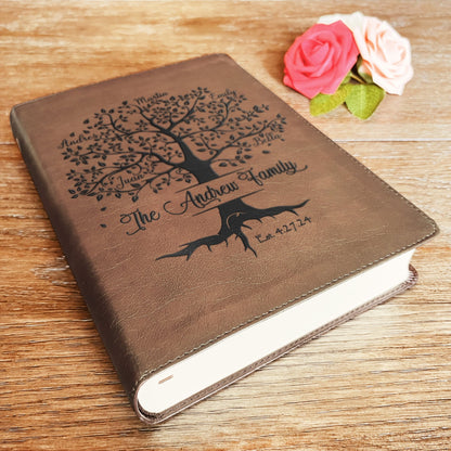 Personalized Family Bible, Custom ESV Single Column Journaling Family Bible, Engraved Bible, Wedding Gifts Christian Gifts Anniversary Gifts - Religious Books - Aylev