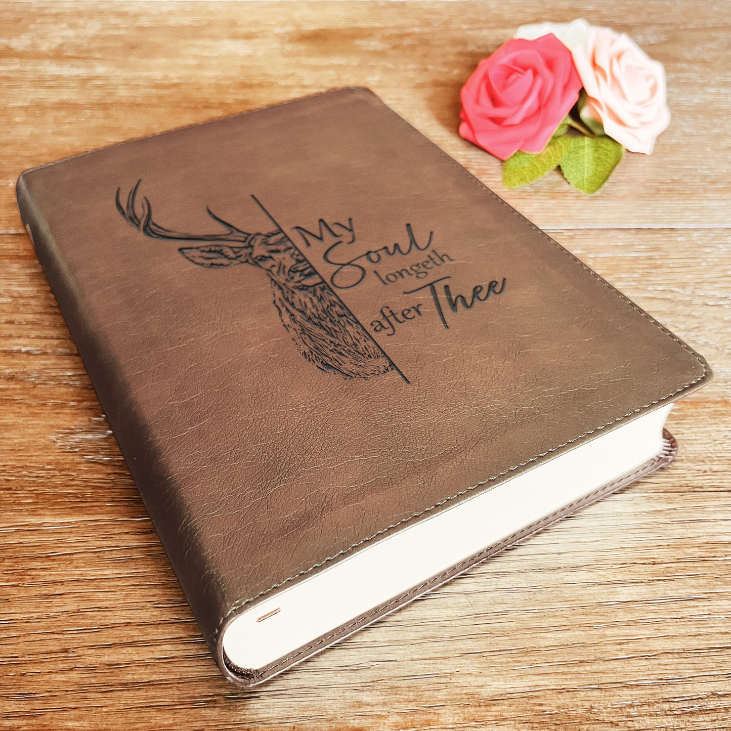 Personalized ESV Bible: Create Your Own Custom Engraved Design with a Designer, Large Print Journaling English Standard Holy Bible - Aylev