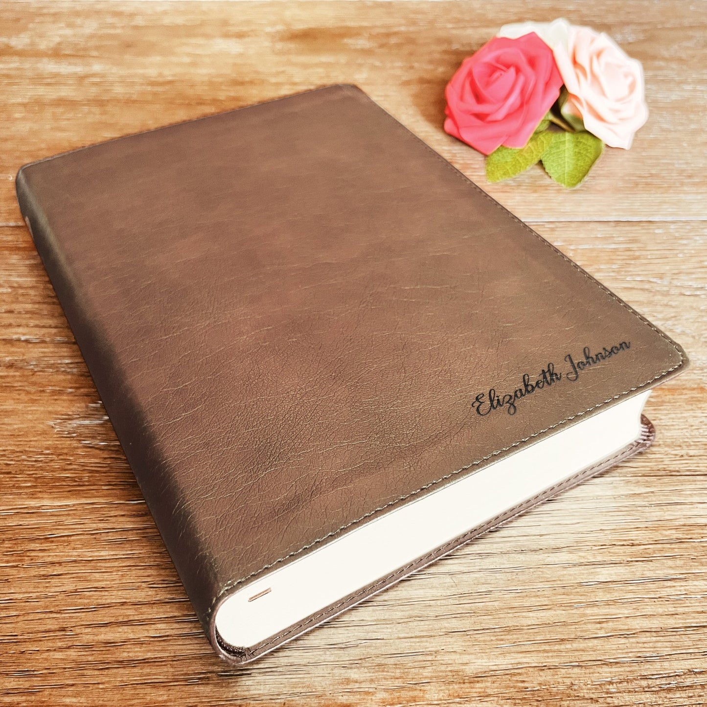 Personalized ESV Bible, ESV Journaling Bible, Custom Engraved Name, English Standard Version, Christian Gifts, Bible Name Engraved - Religious Books - Aylev