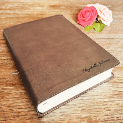 Personalized ESV Bible, ESV Journaling Bible, Custom Engraved Name, English Standard Version, Christian Gifts, Bible Name Engraved - Religious Books - Aylev