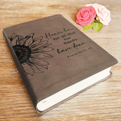 Custom ESV Bible, ESV Journaling Bible, Custom Engraved English Standard Version, Christian Gifts, Baptism Gifts, ESV Bible Women - Religious Books - Aylev