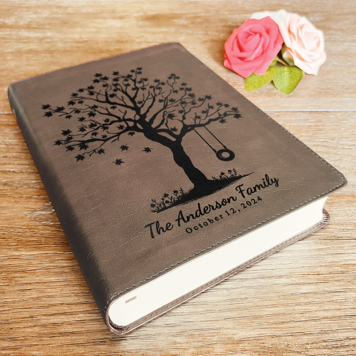 Personalized Family Bible, Custom ESV Single Column Journaling Family Bible, Engraved Bible, Wedding Gifts Christian Gifts Anniversary Gifts - Religious Books - Aylev