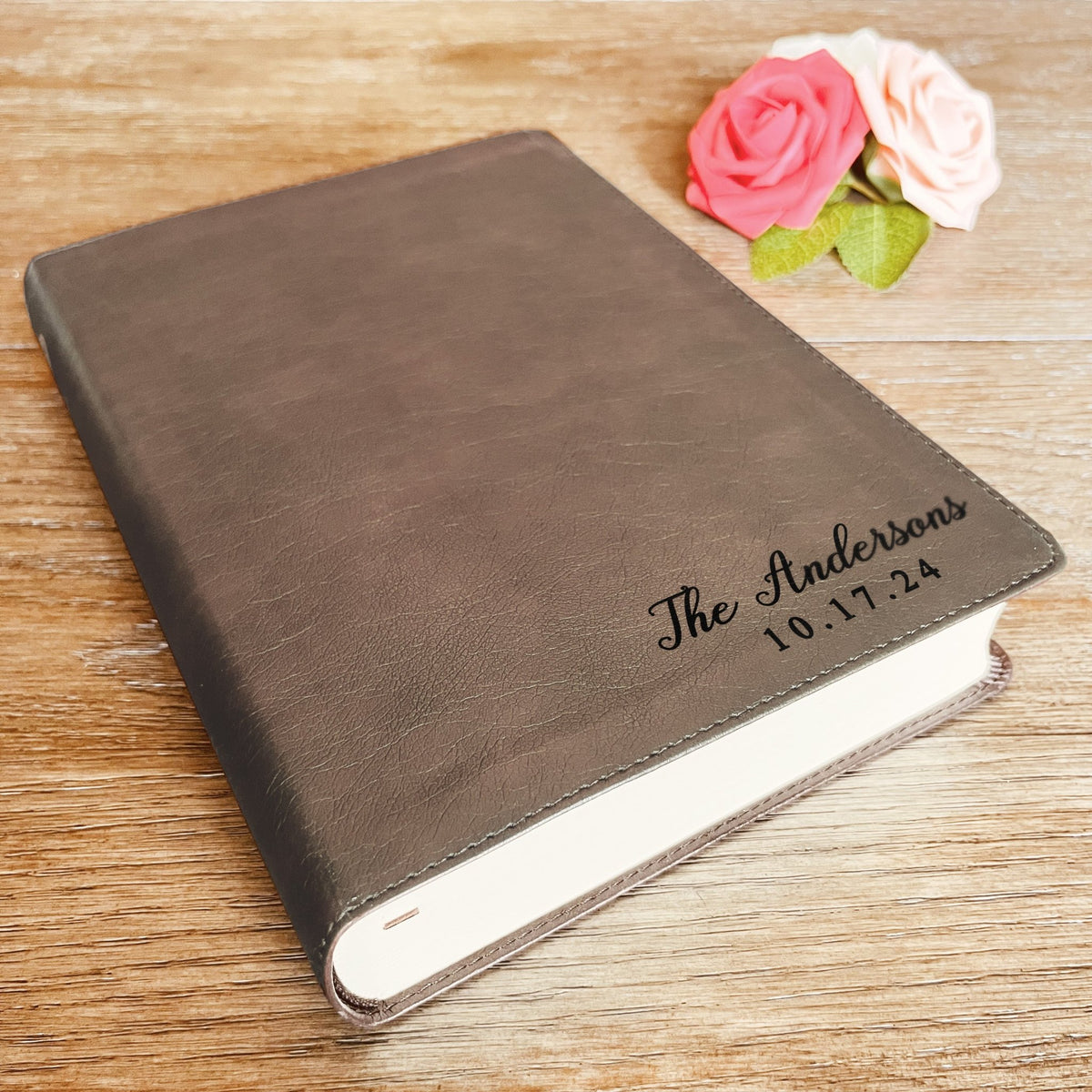 Personalized Family Bible, Custom ESV Single Column Journaling Family Bible, Engraved Bible, Wedding Gifts Christian Gifts Anniversary Gifts - Religious Books - Aylev