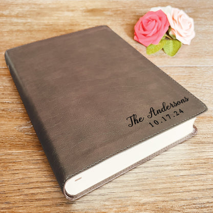 Personalized Family Bible, Custom ESV Single Column Journaling Family Bible, Engraved Bible, Wedding Gifts Christian Gifts Anniversary Gifts - Religious Books - Aylev