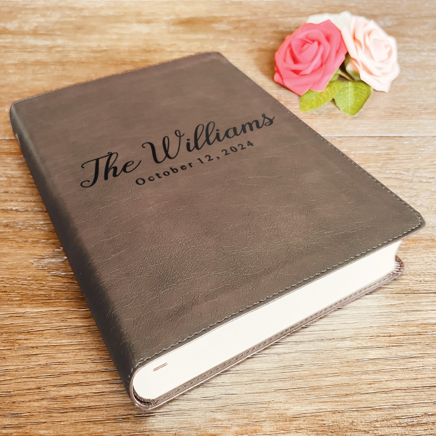 Personalized Family Bible, Custom ESV Single Column Journaling Family Bible, Engraved Bible, Wedding Gifts Christian Gifts Anniversary Gifts