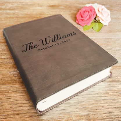 Personalized Family Bible, Custom ESV Single Column Journaling Family Bible, Engraved Bible, Wedding Gifts Christian Gifts Anniversary Gifts - Religious Books - Aylev