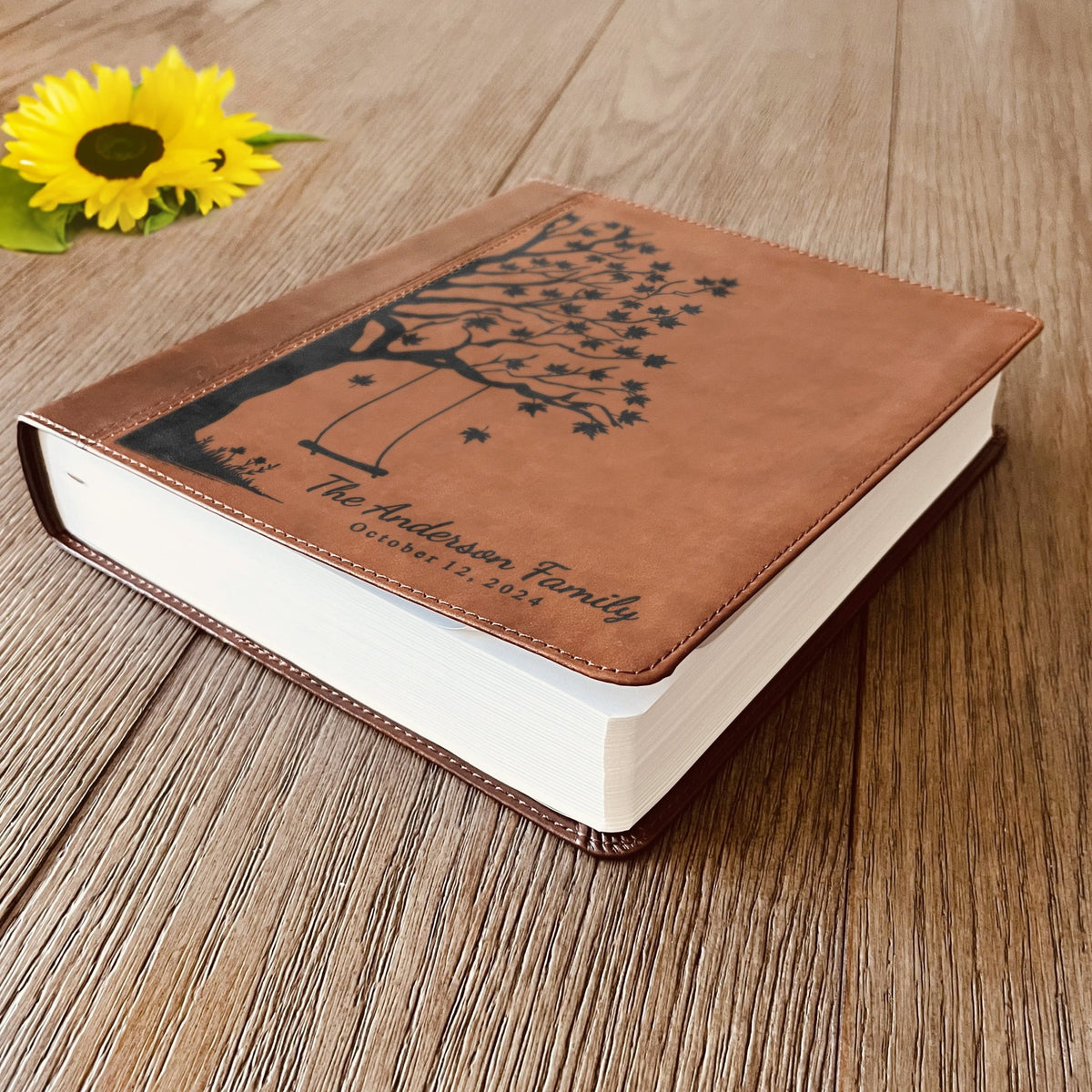 Personalized Family Bible, Custom Engraved ESV Family Tree Journaling Study Bible, Wedding Gifts, Christian Gifts, Family Bible for Wedding - Religious Books - Aylev