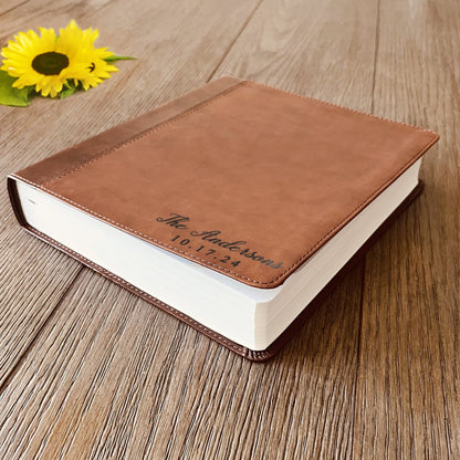 Personalized Family Bible, Custom Engraved ESV Family Journaling Study Bible, Wedding Bible, Christian Gifts, Family Bible for Wedding - Religious Books - Aylev