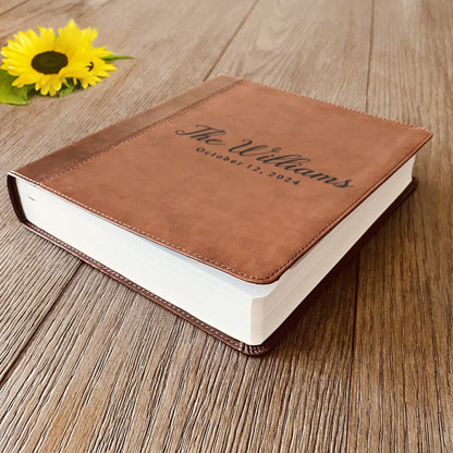 Personalized Family Bible, Custom Engraved ESV Family Journaling Study Bible, Wedding Bible, Christian Gifts, Family Bible for Wedding - Religious Books - Aylev