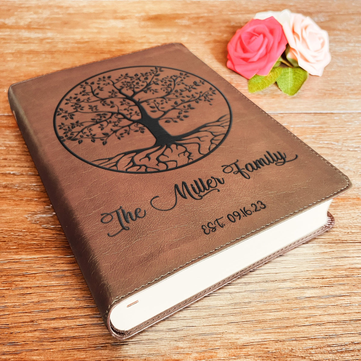 Personalized Family Bible, Custom ESV Single Column Journaling Family Bible, Engraved Bible, Wedding Gifts Christian Gifts Anniversary Gifts - Religious Books - Aylev