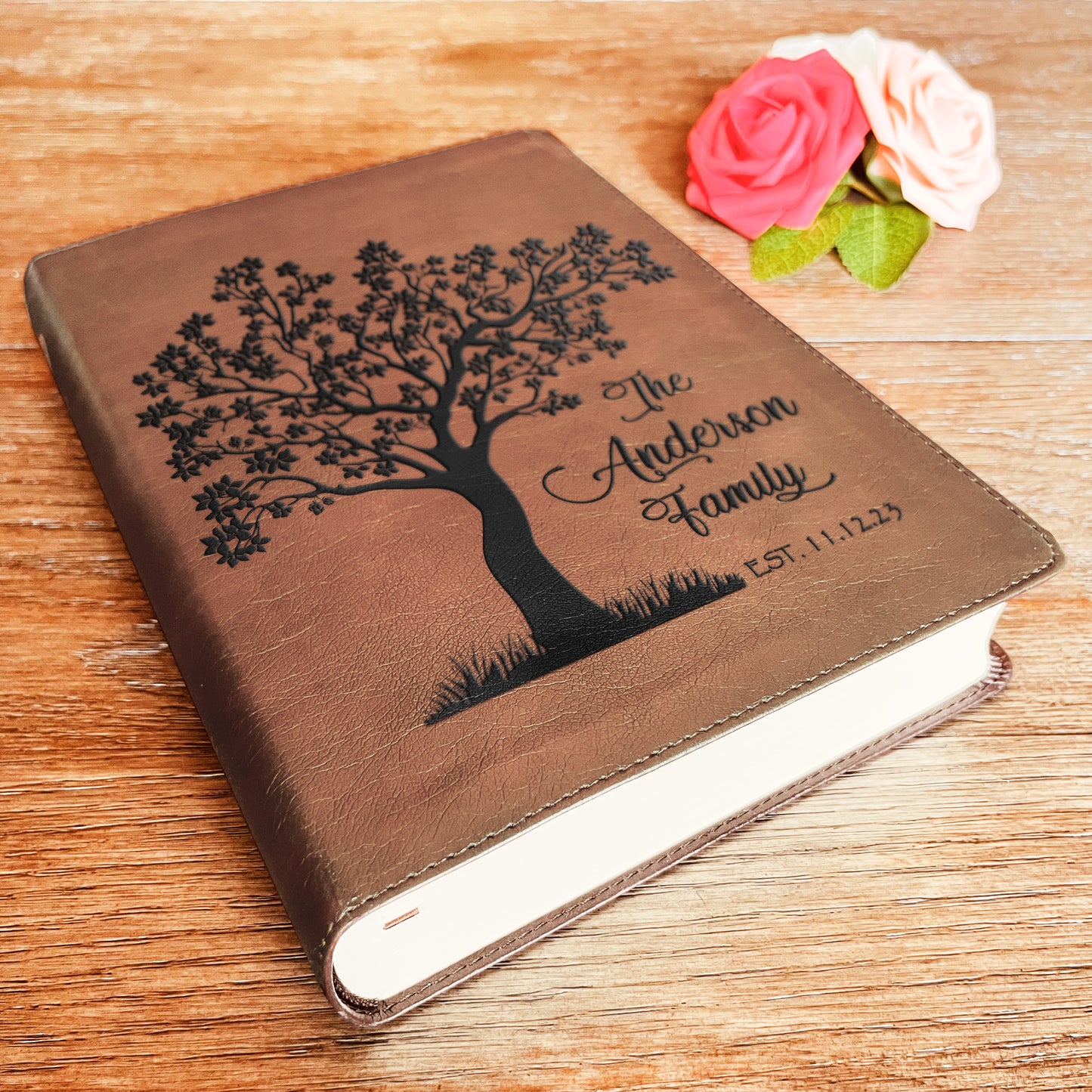 Personalized Family Bible, Custom ESV Single Column Journaling Family Bible, Engraved Bible, Wedding Gifts Christian Gifts Anniversary Gifts - Aylev