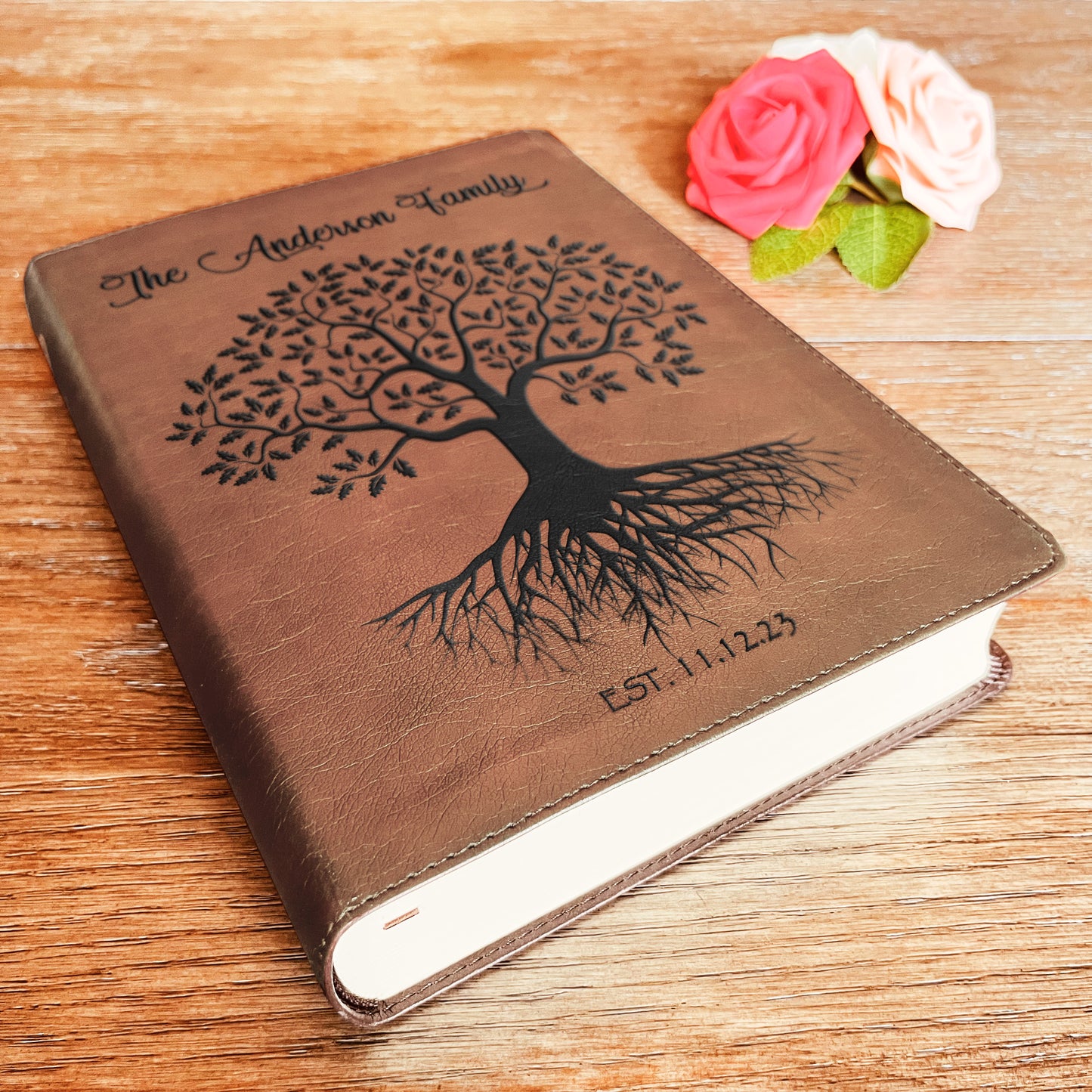 Personalized Family Bible, Custom ESV Single Column Journaling Family Bible, Engraved Bible, Wedding Gifts Christian Gifts Anniversary Gifts - Aylev