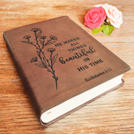 Custom ESV Bible | ESV Journaling Bible | Custom Engraved English Standard Version Christian Gifts Baptism Gifts ESV Bible Women - Aylev