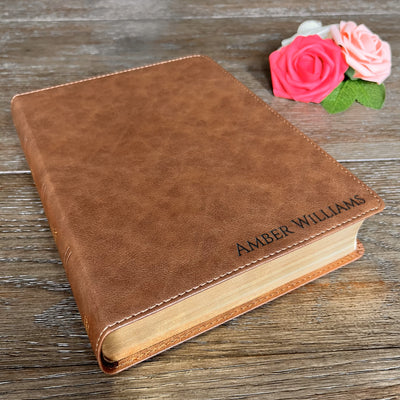 Personalized KJV Bible with name Engraved, KJV Wide-Margin Bible, Custom Bible Engraved Name King James Version Christian Gift Baptism Gifts