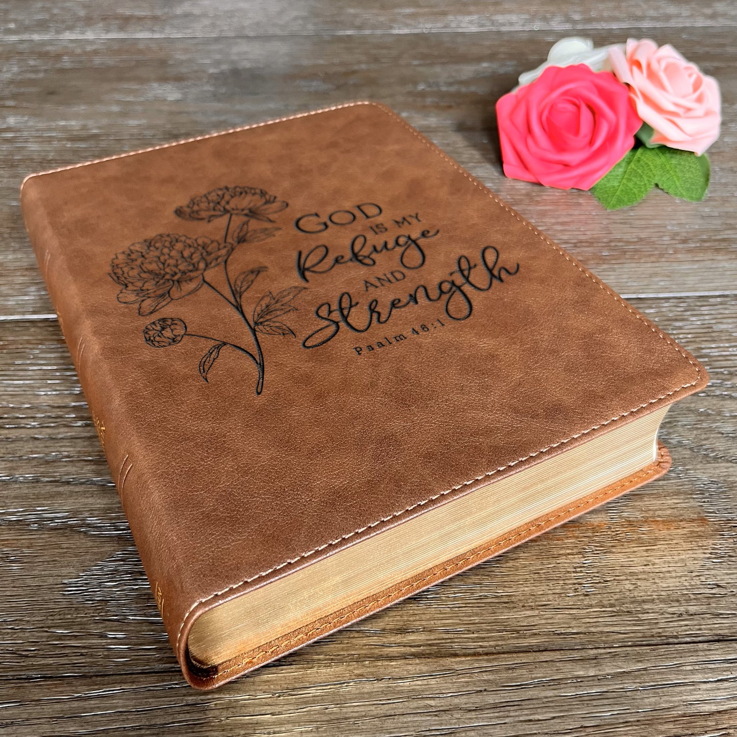 Personalized KJV Bible: Create Your Own Custom Engraved Design with a Designer, Large Print Red Letter Wide-Margin King James Holy Bible - Aylev