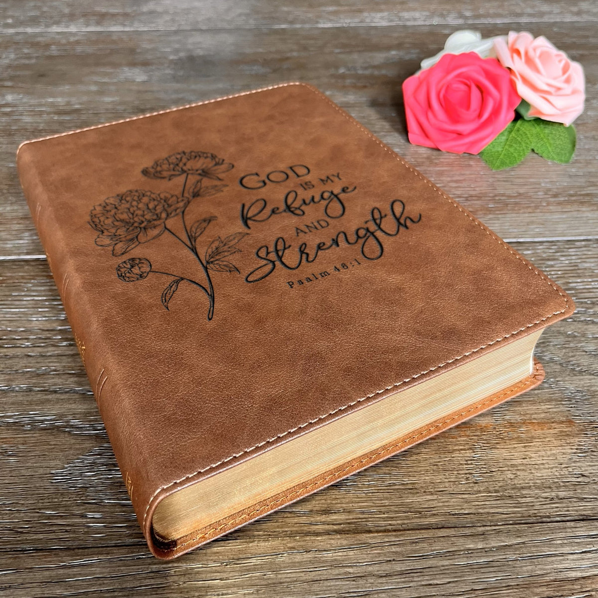 Personalized KJV Bible: Create Your Own Custom Engraved Design with a Designer, Large Print Red Letter Wide - Margin King James Holy Bible - Religious Books - Aylev