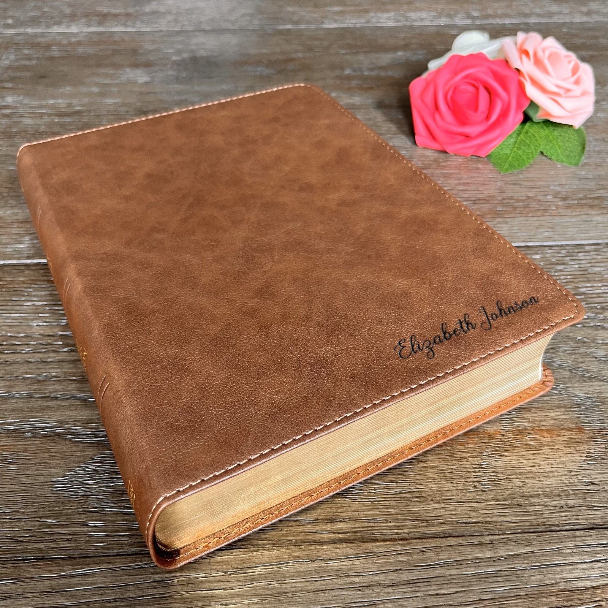 Personalized KJV Bible with Name Engraved, KJV Wide-Margin Bible, Custom Bible Name Engraved, King James Version Holy Bible, Baptism Gifts - Religious Books - Aylev
