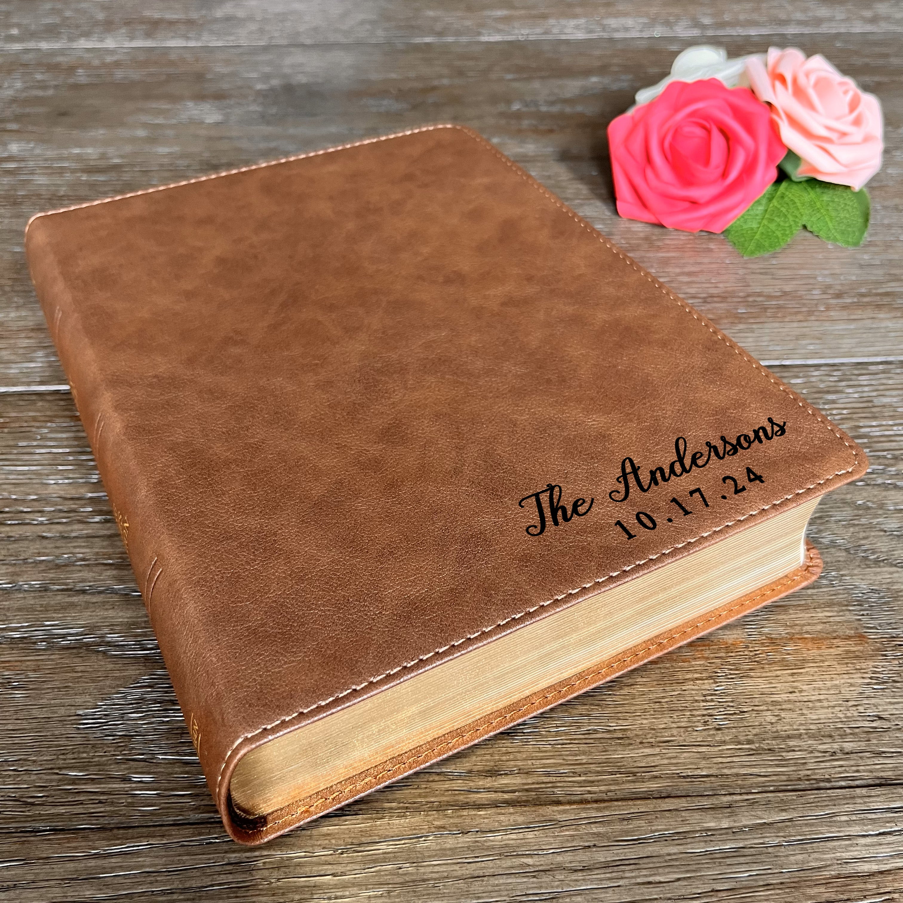 Personalized Family Bible, Custom KJV Wide-Margin Family Bible, Engraved Bible, Wedding Bible, Christian Gifts, Family Bible for Wedding