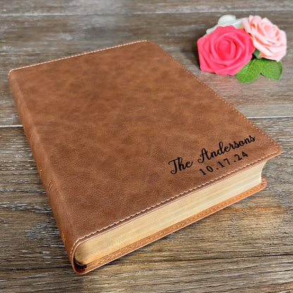 Personalized Family Bible, Custom KJV Wide - Margin Family Bible, Engraved Bible, Wedding Bible, Christian Gifts, Family Bible for Wedding - Religious Books - Aylev