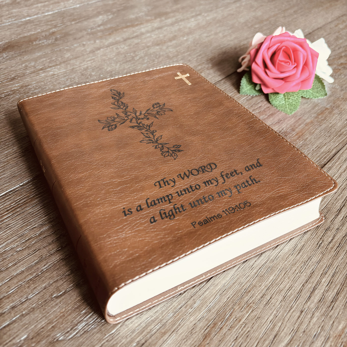 Personalized NIV Bible | NIV Journaling Study Bible | Custom Engrave New International Version | Christian Gifts Baptism Gifts ESV Bible Women