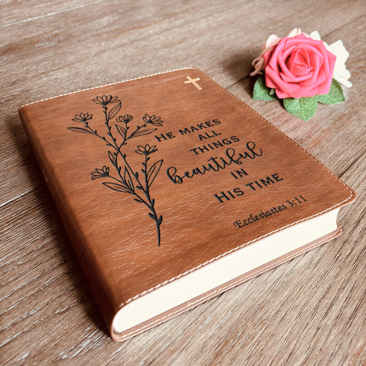 Custom NIV Journaling Bible | NIV Journaling Bible | Custom Engraved New International Version Christian Gifts Baptism Gifts NIV Bible Women - Aylev