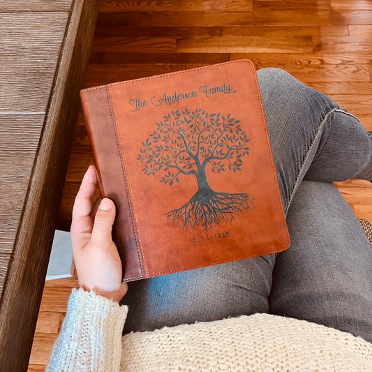 Personalized Family Bible | Custom ESV Family Tree Study Bible | Engraved Bible Wedding Bible Christian Gifts Family Bible for Wedding - Aylev