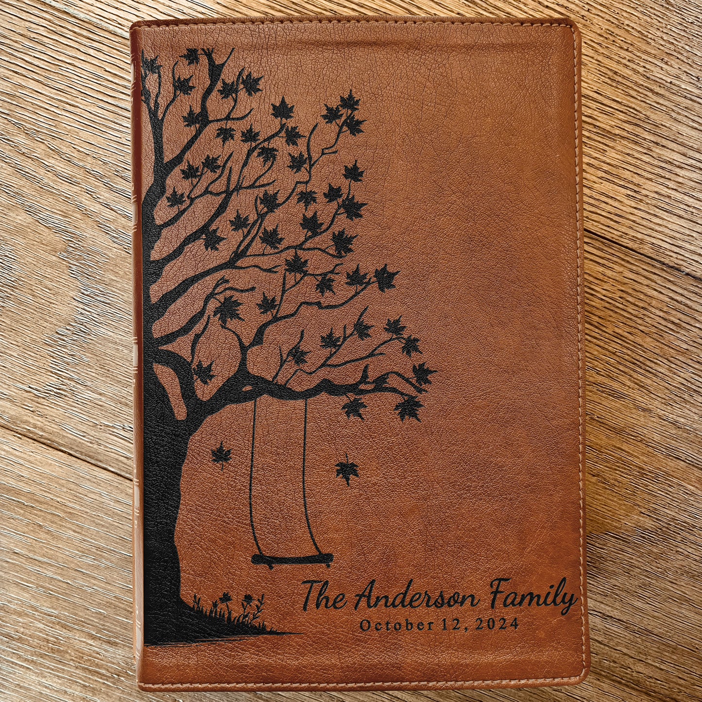 Personalized Family Bible, Custom Engraved NKJV Wide-Margin Family Tree Bible, Wedding Gifts, Anniversary Gifts, Family Bible for Weddings