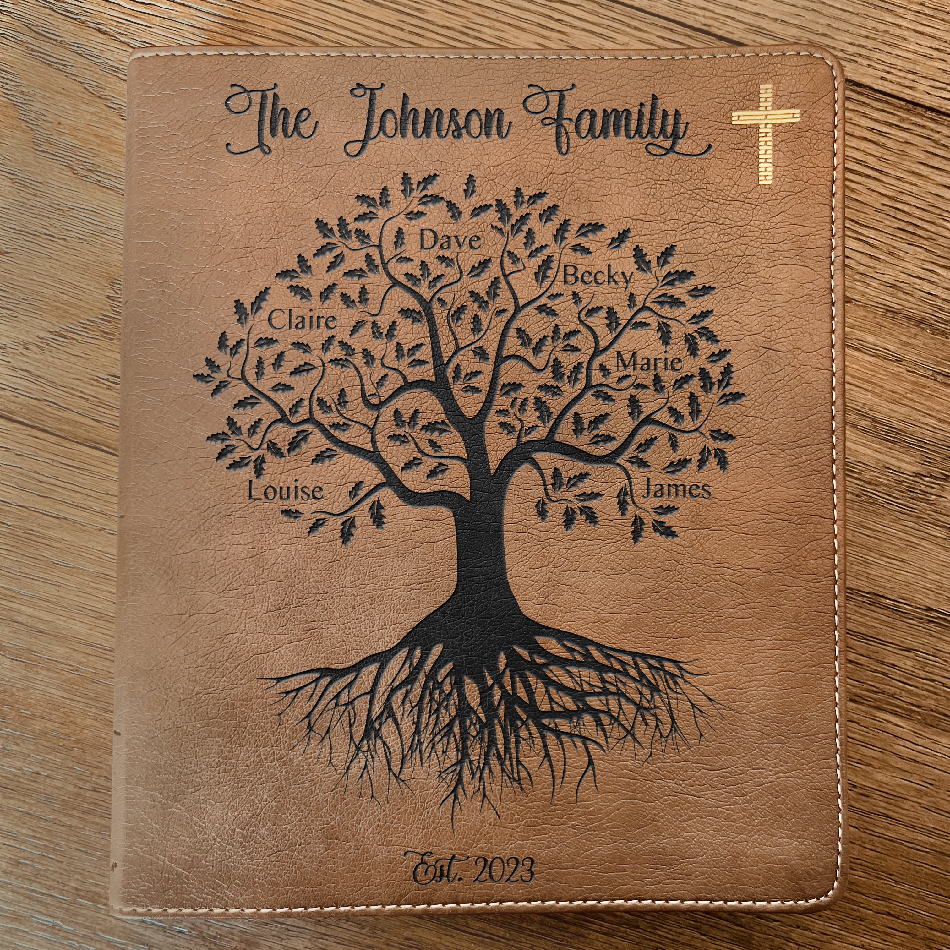 Personalized Family Bible,  Custom NIV Family Tree Journaling Bible, Engraved Bible, Wedding Bible, Anniversary Gifts Family Bible for Wedding - Aylev