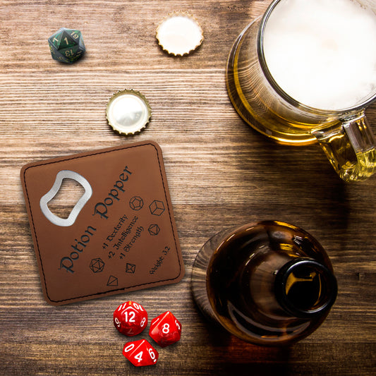 Dungeons and Dragons Potion Popper DnD Coaster Bottle Opener | DnD Gift for Men | Dungeon Master Gift | DnD Stuff | D&D Gifts - Aylev