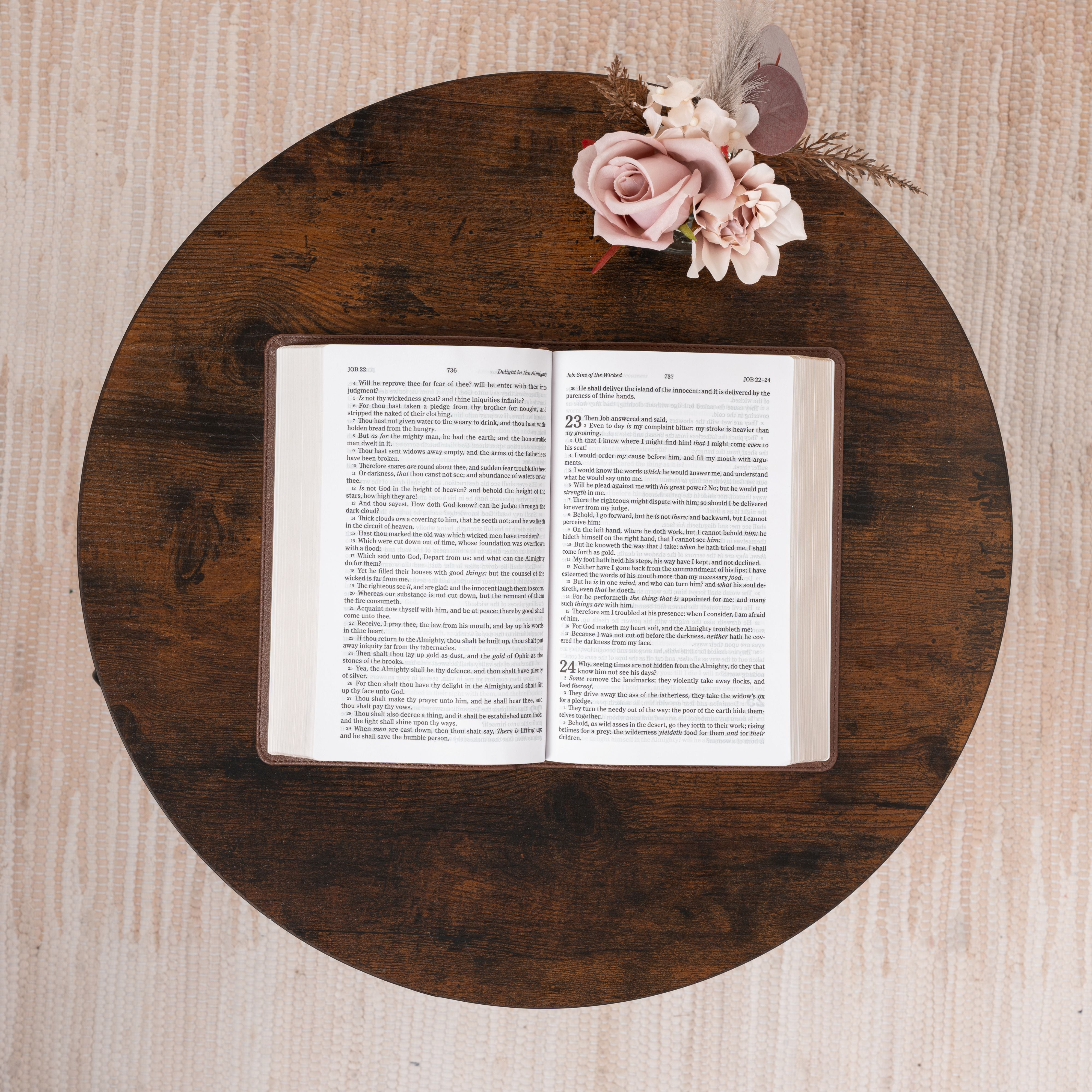 Personalized KJV Single-Column Bible, Custom Bible Engraved Name, Man of Faith Lion Design, Christian Gift, Baptism Gift, Bible Gift for Him