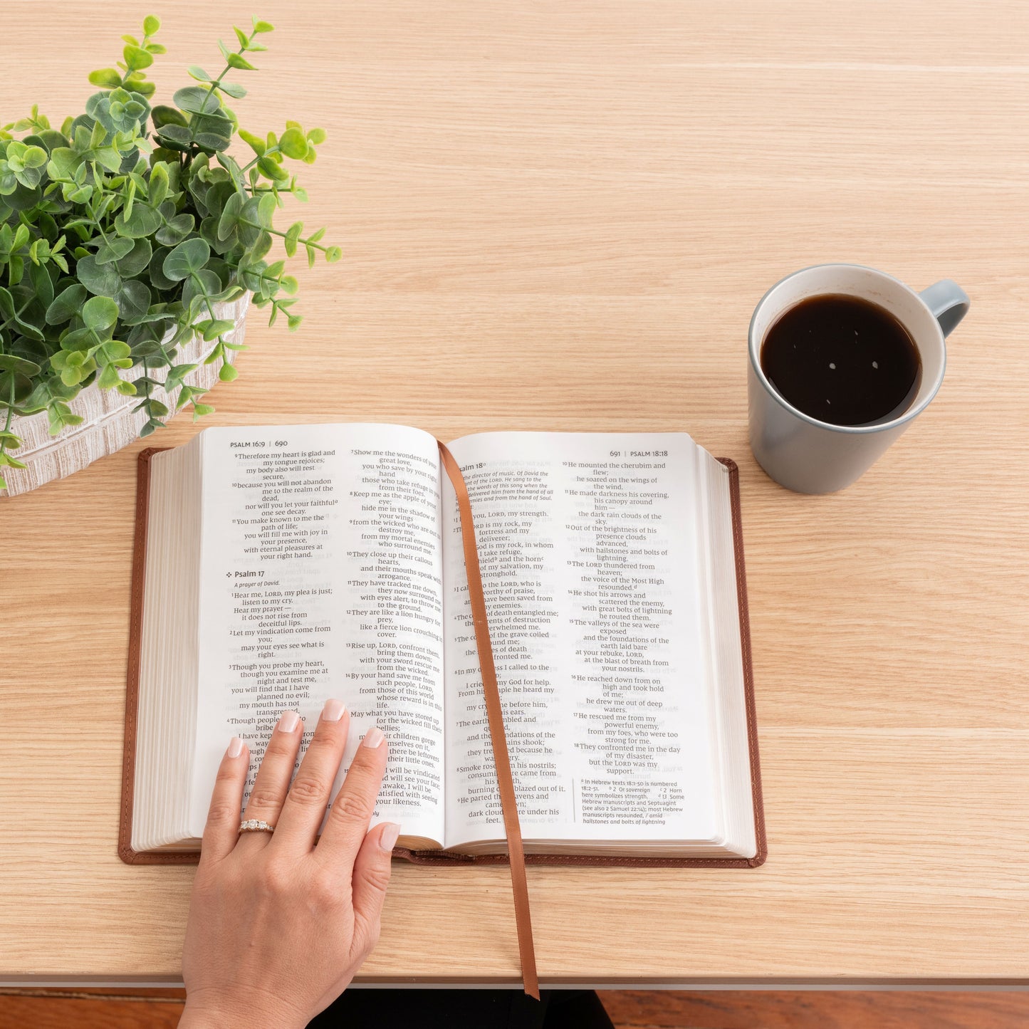 Personalized Large Print NIV Bible with Cross and Fingerprint Engraving, Custom Engraved Name, New International Version, Christian Gifts