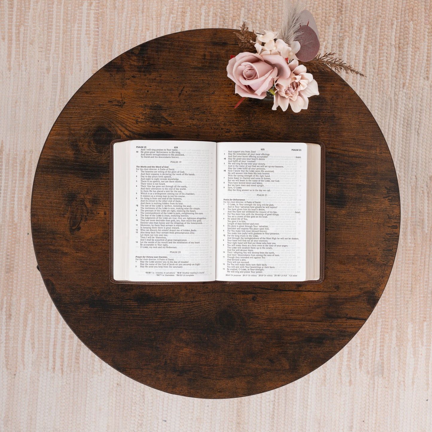 Personalized NASB Bible, Custom Fingerprint & Cross Design with Name Engraved, Large Print Compact, Gift for Baptism, Wedding, Confirmation