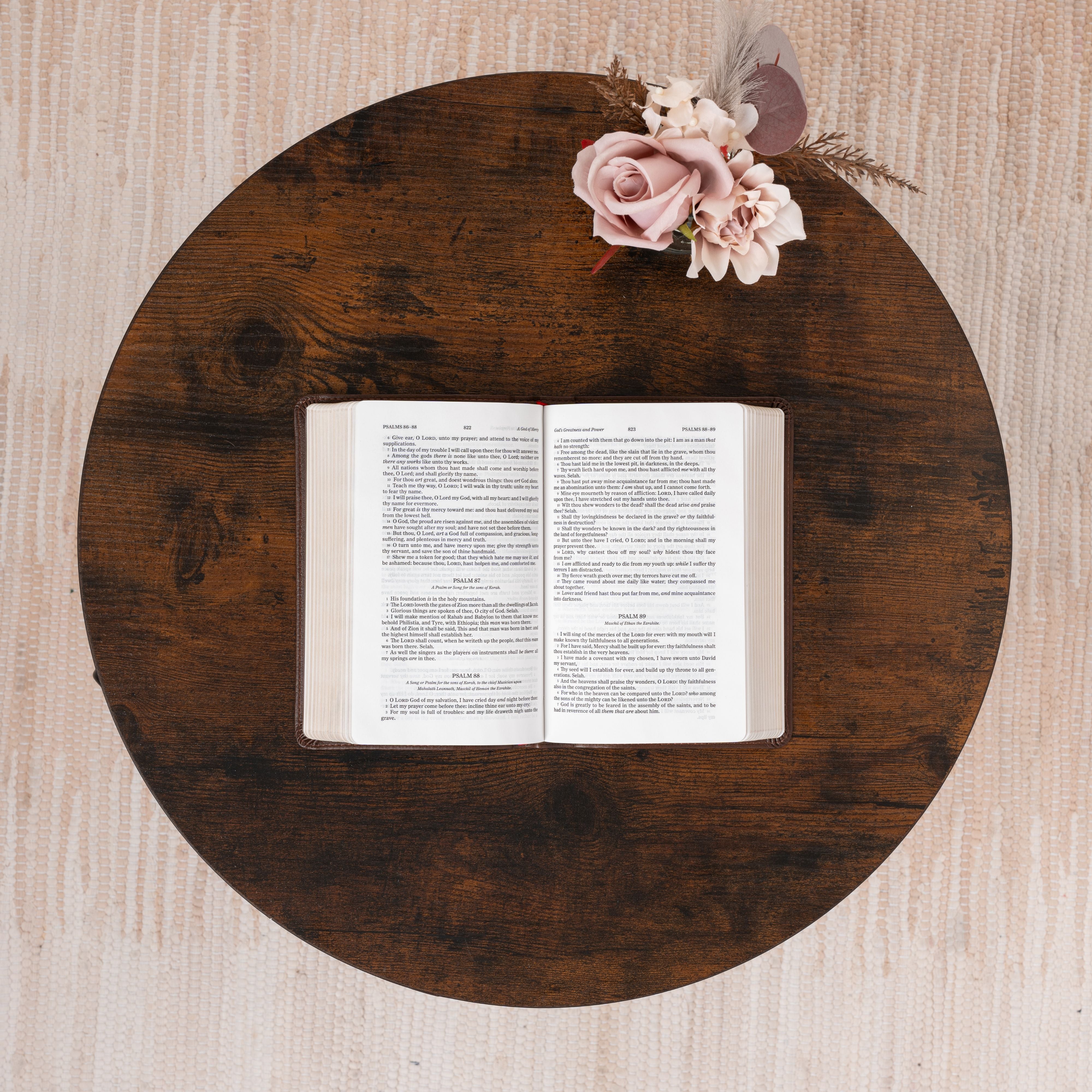 Personalized KJV Bible, Custom Fingerprint & Cross Design with Name Engraved, KJV Compact Bible, Gift for Baptism, Wedding, Confirmation (Copy