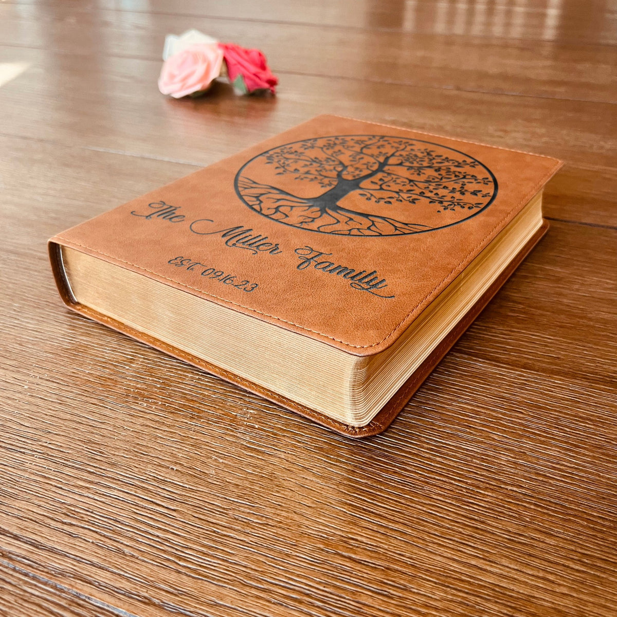 Personalized Family Bible, Custom KJV Family Tree Wide - Margin Bible, Engraved Bible, Wedding Bible, Christian Gifts Family Bible for Wedding - Religious Books - Aylev