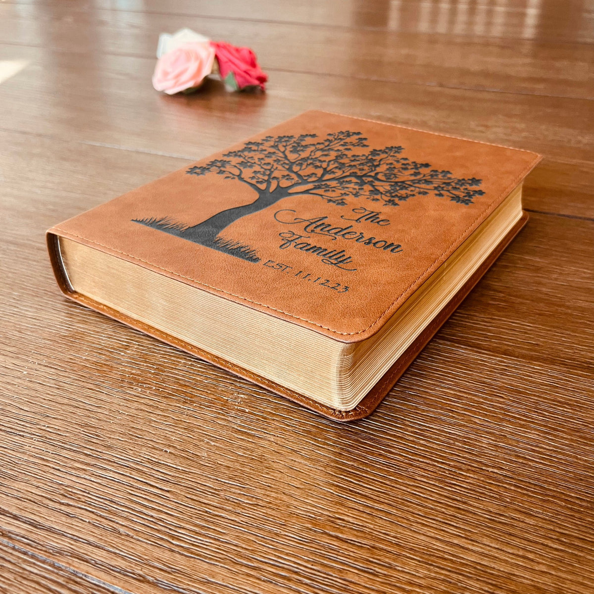 Personalized Family Bible, Custom KJV Family Tree Wide - Margin Bible, Engraved Bible, Wedding Bible, Christian Gifts Family Bible for Wedding - Religious Books - Aylev