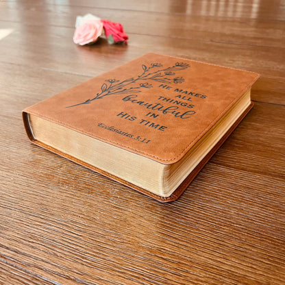 Custom KJV Bible, Wide - Margin Bible, Custom Bible Engraved King James Version, Christian Gifts, Baptism Gifts, KJV Bible Women Men - Religious Books - Aylev