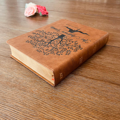 Personalized Family Bible, Custom KJV Family Tree Wide - Margin Bible, Engraved Bible, Wedding Bible, Christian Gifts Family Bible for Wedding - Religious Books - Aylev