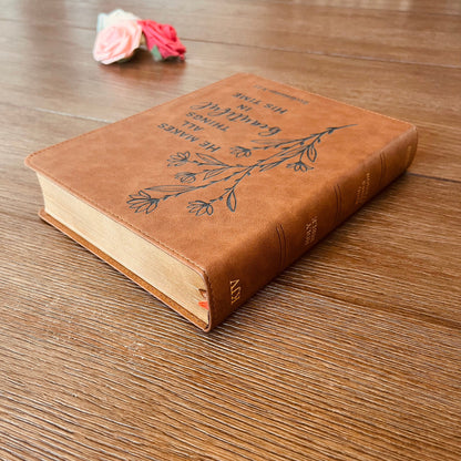 Personalized KJV Bible: Create Your Own Custom Engraved Design with a Designer, Large Print Red Letter Wide - Margin King James Holy Bible - Religious Books - Aylev