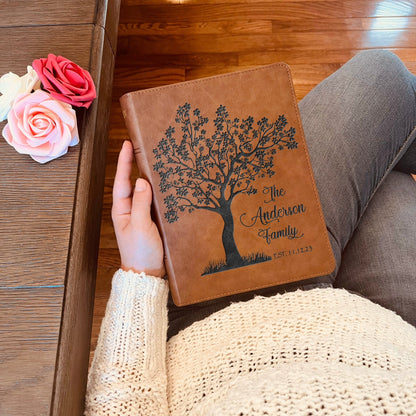 Personalized Family Bible, Custom KJV Family Tree Wide - Margin Bible, Engraved Bible, Wedding Bible, Christian Gifts Family Bible for Wedding - Religious Books - Aylev