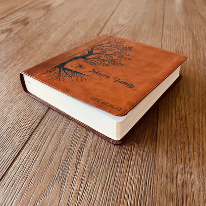 Personalized Family Bible, Custom ESV Family Tree Study Bible, Engraved Bible, Wedding Bible, Christian Gifts, Family Bible for Wedding - Religious Books - Aylev