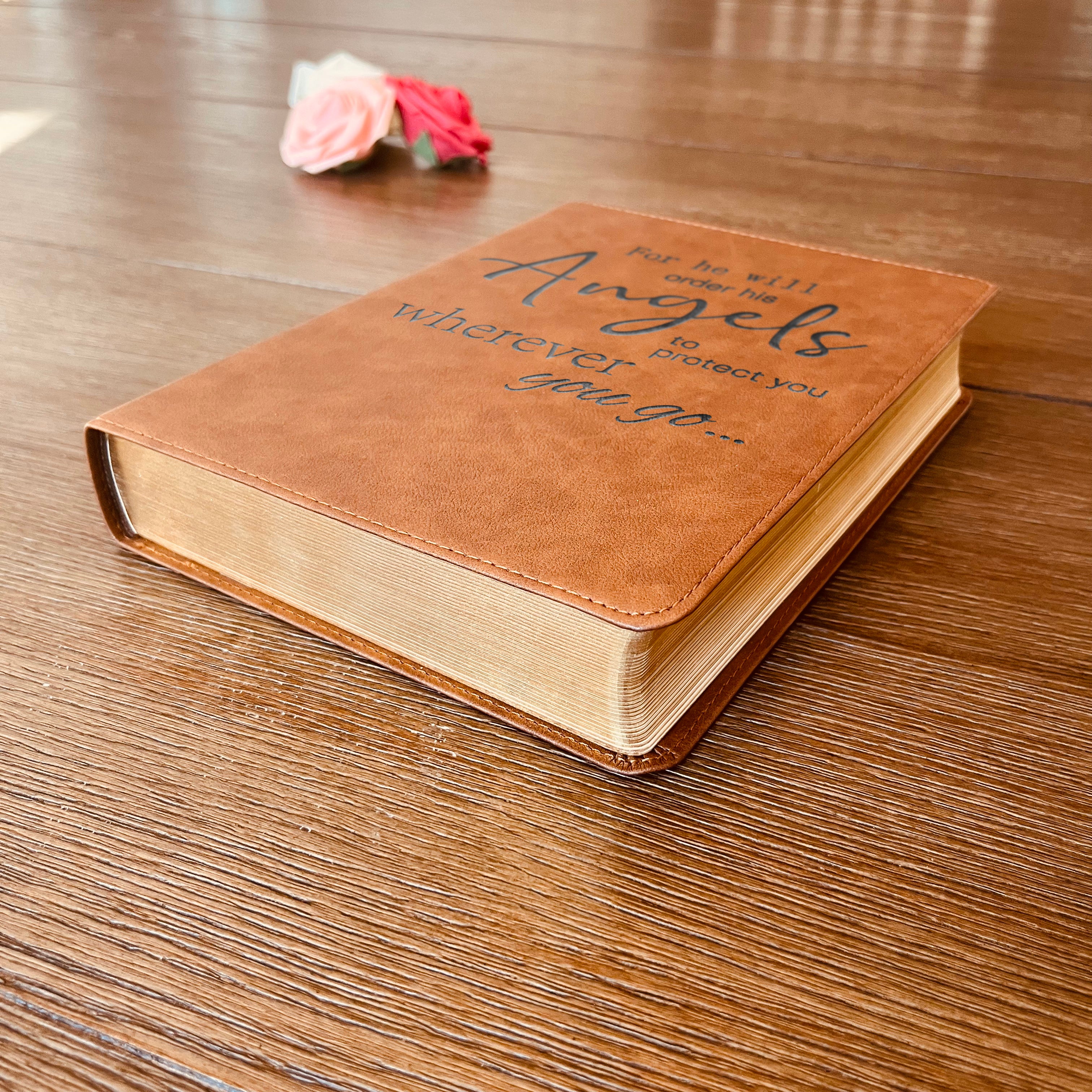 Personalized KJV Bible: Create Your Own Custom Engraved Design with a Designer, Large Print Red Letter Wide-Margin King James Holy Bible - Aylev