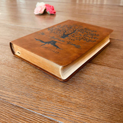 Personalized NASB Family Bible, NASB Custom Family Tree Bible, Wide Margin, Custom Engraved Bible for Wedding, Christian Gift, Wedding Gift - Religious Books - Aylev