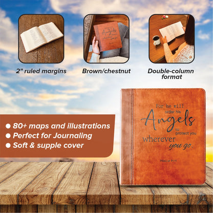 Custom Engraved ESV Journaling Study Bible, Wide Margin Note - Taking Bible, Personalized Christian Gift, Baptism Gift for Men & Women - Religious Books - Aylev