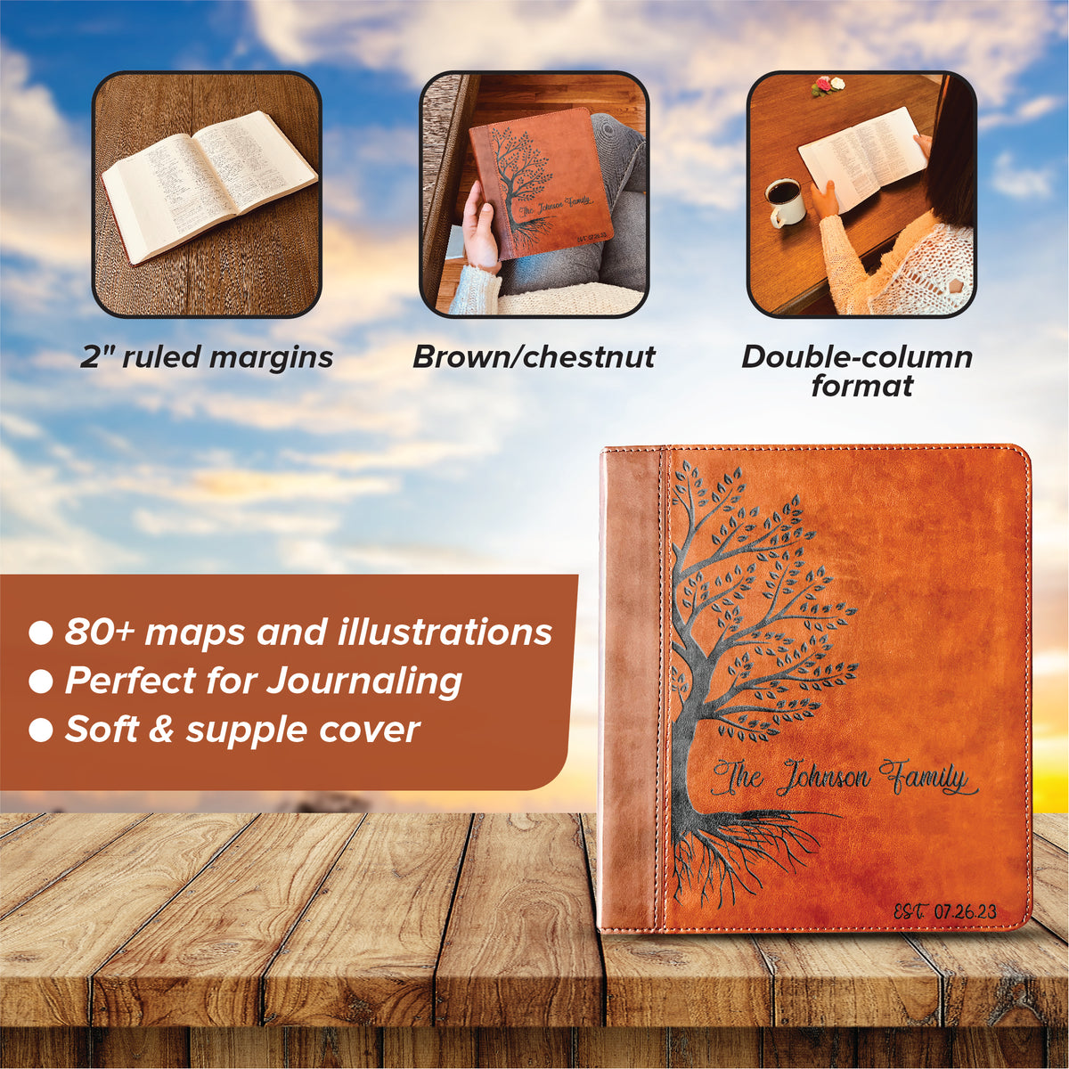 Personalized Family Bible, Custom ESV Family Tree Study Bible, Engraved Bible, Wedding Bible, Christian Gifts, Family Bible for Wedding - Religious Books - Aylev