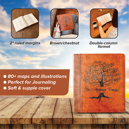 Personalized Family Bible, Custom ESV Family Tree Study Bible, Engraved Bible, Wedding Bible, Christian Gifts, Family Bible for Wedding - Religious Books - Aylev