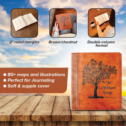 Personalized Family Bible, Custom ESV Family Tree Study Bible, Engraved Bible, Wedding Bible, Christian Gifts, Family Bible for Wedding - Religious Books - Aylev
