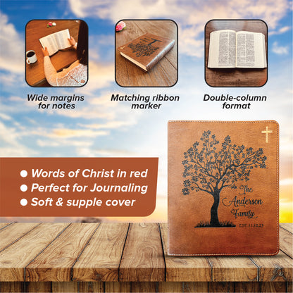 Personalized Family Bible, Custom NIV Family Tree Journaling Bible, Engraved Bible, Wedding Bible, Christian Gifts, Family Bible for Wedding - Religious Books - Aylev