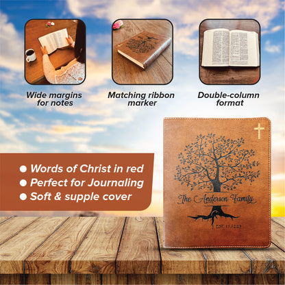 Personalized Family Bible, Custom NIV Family Tree Journaling Bible, Engraved Bible, Wedding Bible, Anniversary Gifts Family Bible for Wedding - Religious Books - Aylev